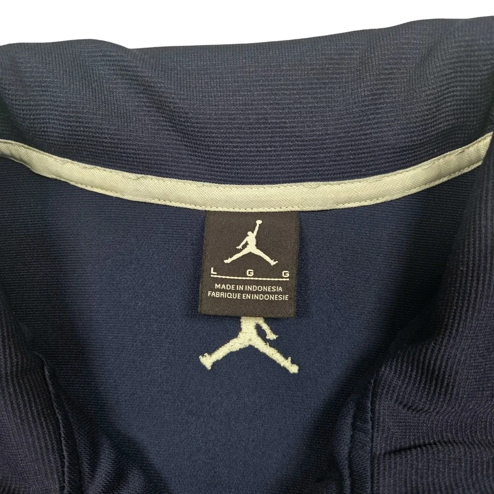 Men's Vintage Jordan Jumpman Full Zip Track Jacket Navy Blue White Size Large L
